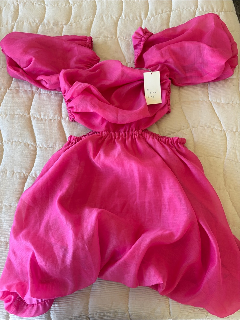 a new day Fuchsia Off-Shoulder Mini Dress